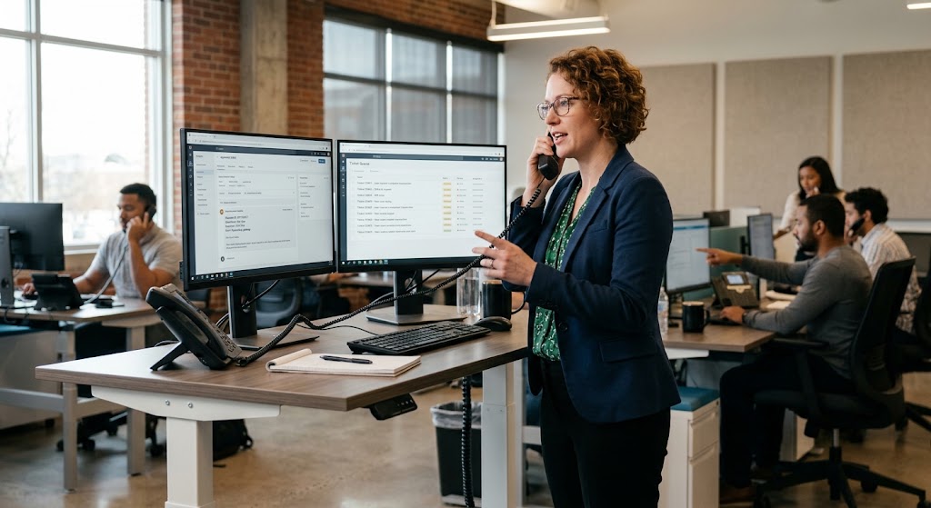 Software support team handling a payments ticket on behalf of a customer.
